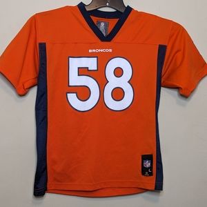 Von Miller Denver Broncos Jersey NFL Team Apparel Orange Boys Youth Large 14/16